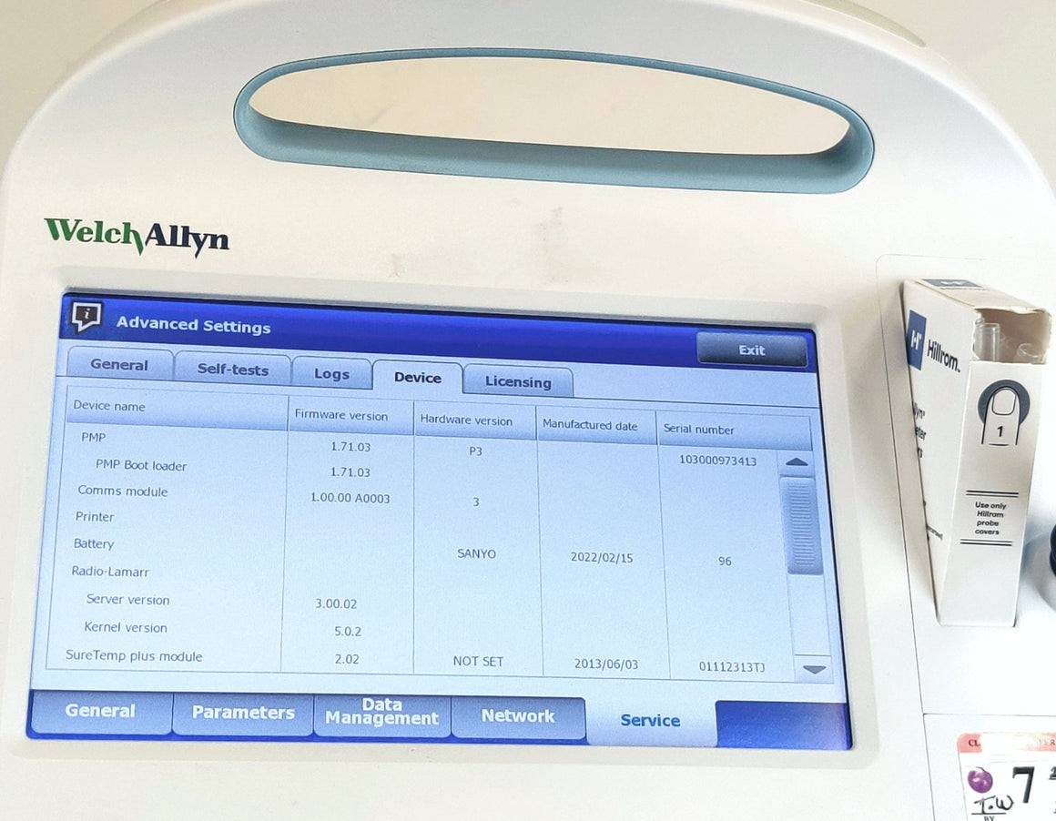 Welch Allyn Connex Vital Signs Monitor 6000 WIFI 65MTXX w Masimo, Mobile