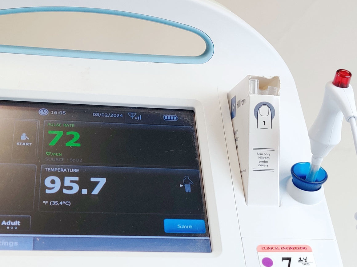 Welch Allyn Connex Vital Signs Monitor 6000 65MTXX w WIFI Masimo SPO2 Temp Stand