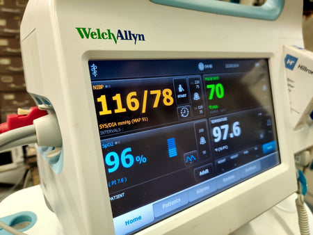 Welch Allyn Connex Vital Signs Monitor 6000 65MTXX w WIFI Masimo SPO2 Temp Stand