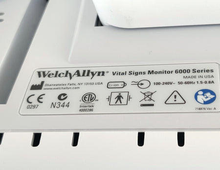 Welch Allyn Connex Vital Signs Monitor 6000 65MTXX w WIFI Masimo SPO2 Temp Stand