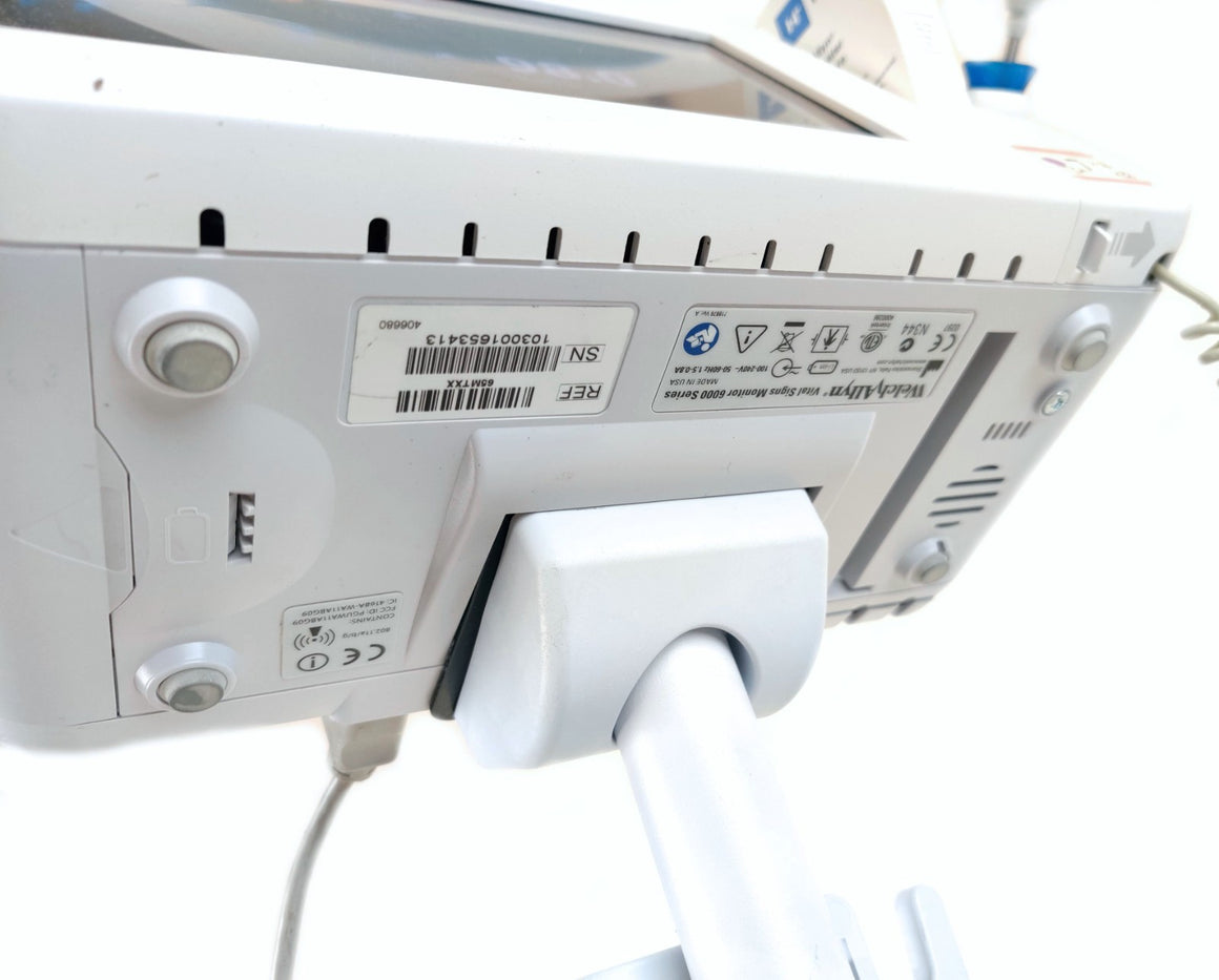 Welch Allyn Connex Vital Signs Monitor 6000 65MTXX w WIFI Masimo SPO2 Temp Stand