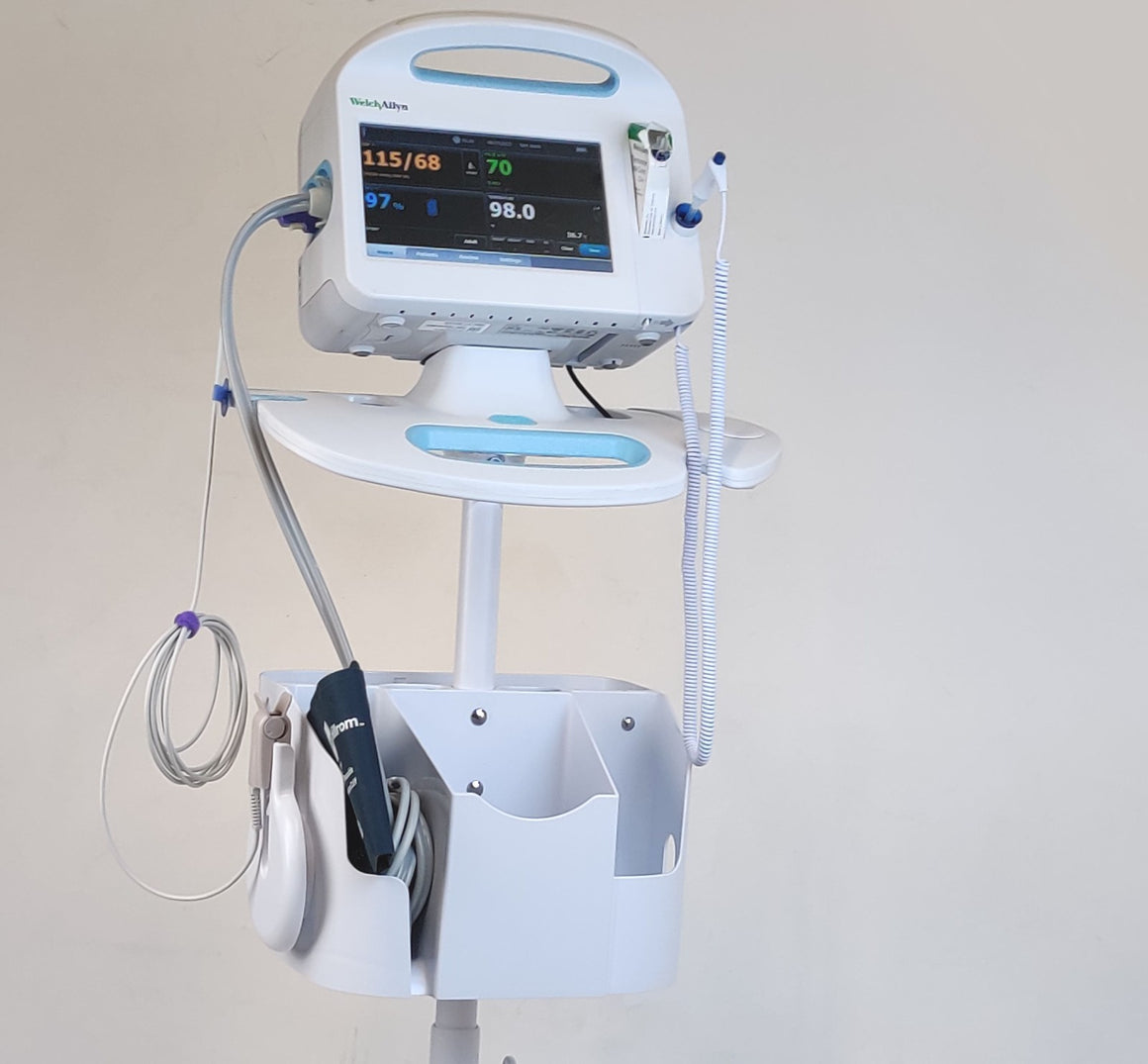 Welch Allyn Connex 6000 68NXTX Vital Signs Monitor WiFi SpO2 Stand Temp - 
