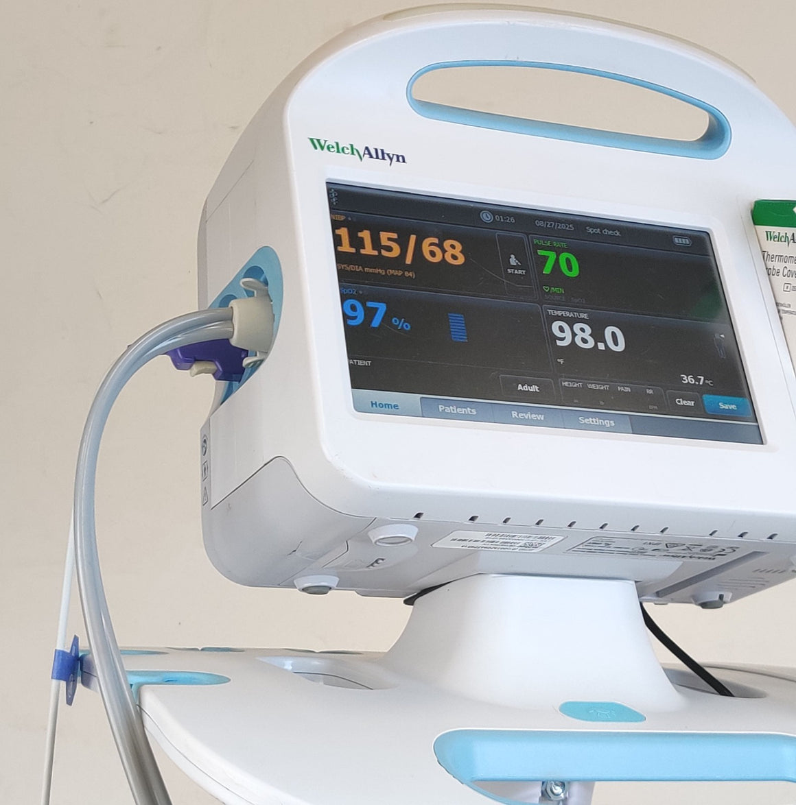 Welch Allyn Connex 6000 68NXTX Vital Signs Monitor WiFi SpO2 Stand Temp - 