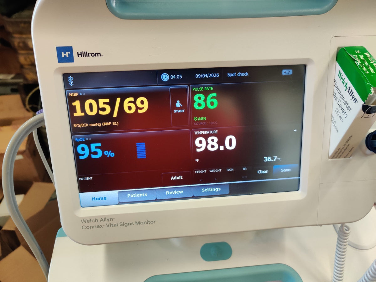 Welch Allyn Connex 6000 68NXTX Vital Signs Monitor WiFi SpO2 Stand Temp MFD 2023 - 