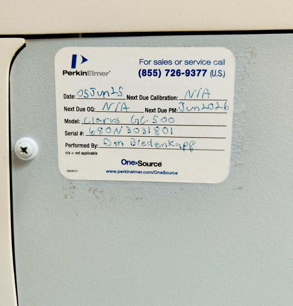 PerkinElmer PerkinElmer Clarus 500 GC Gas Chromatograph System with FID Detector. Tested