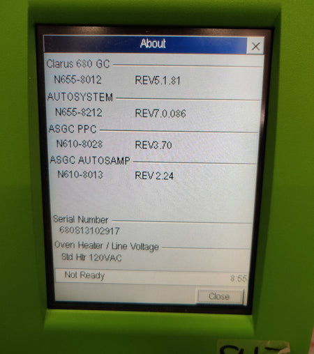 PerkinElmer Clarus 680 Gas Chromatograph N665968E. Power tested
