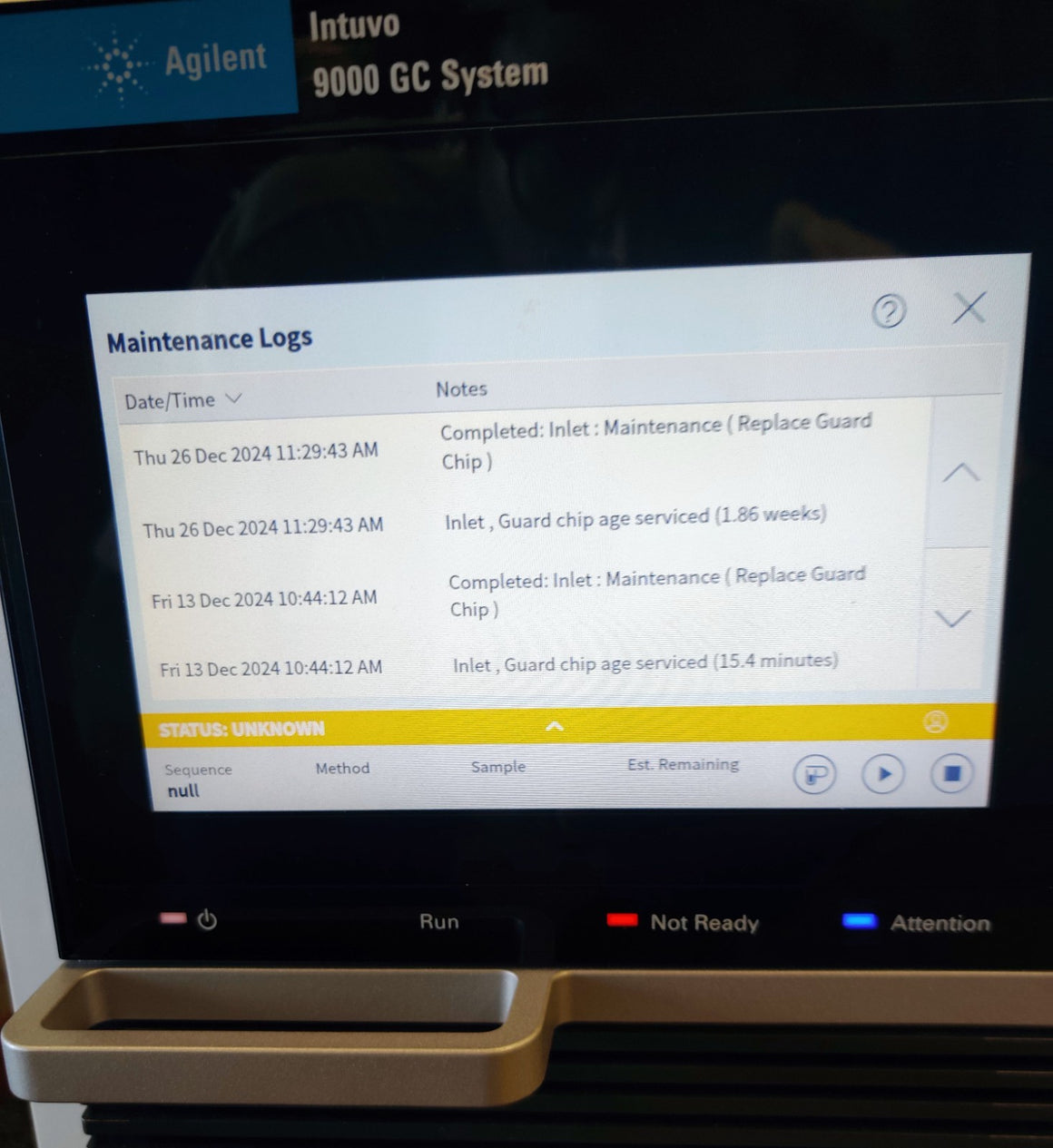 Gas Chromatograph system Agilent G3950A intuvo 9000