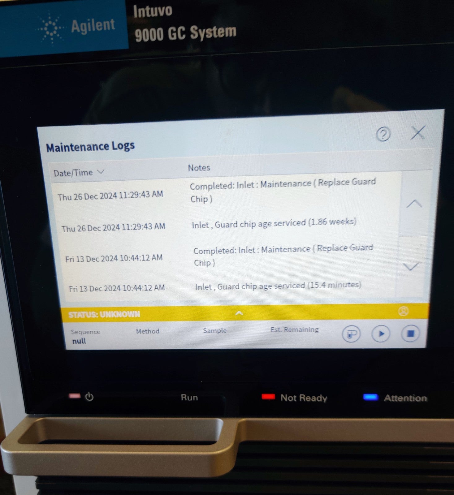 Gas Chromatograph system Agilent G3950A intuvo 9000
