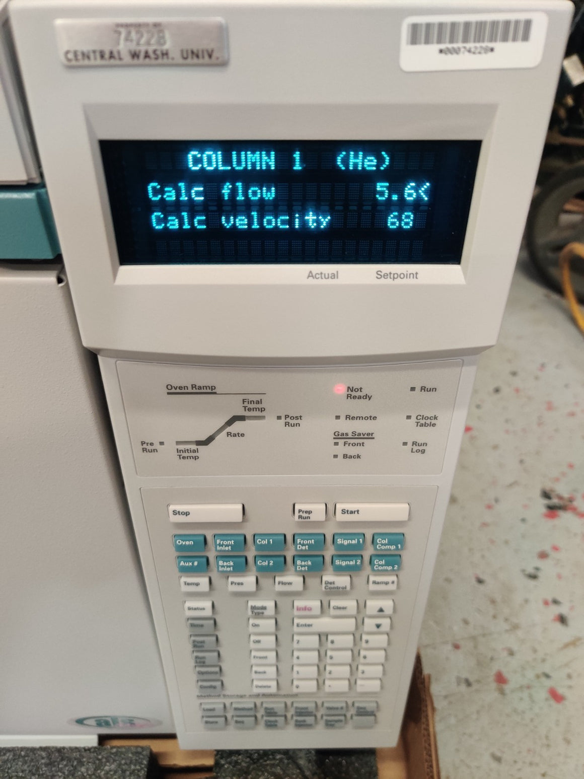 Agilent 6890 Plus Gas Chromatograph G1530A TCD Detector and S/SL Injector Tested