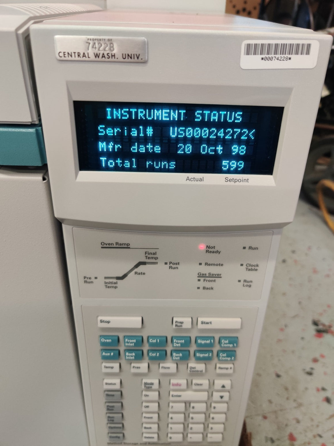 Agilent 6890 Plus Gas Chromatograph G1530A TCD Detector and S/SL Injector Tested