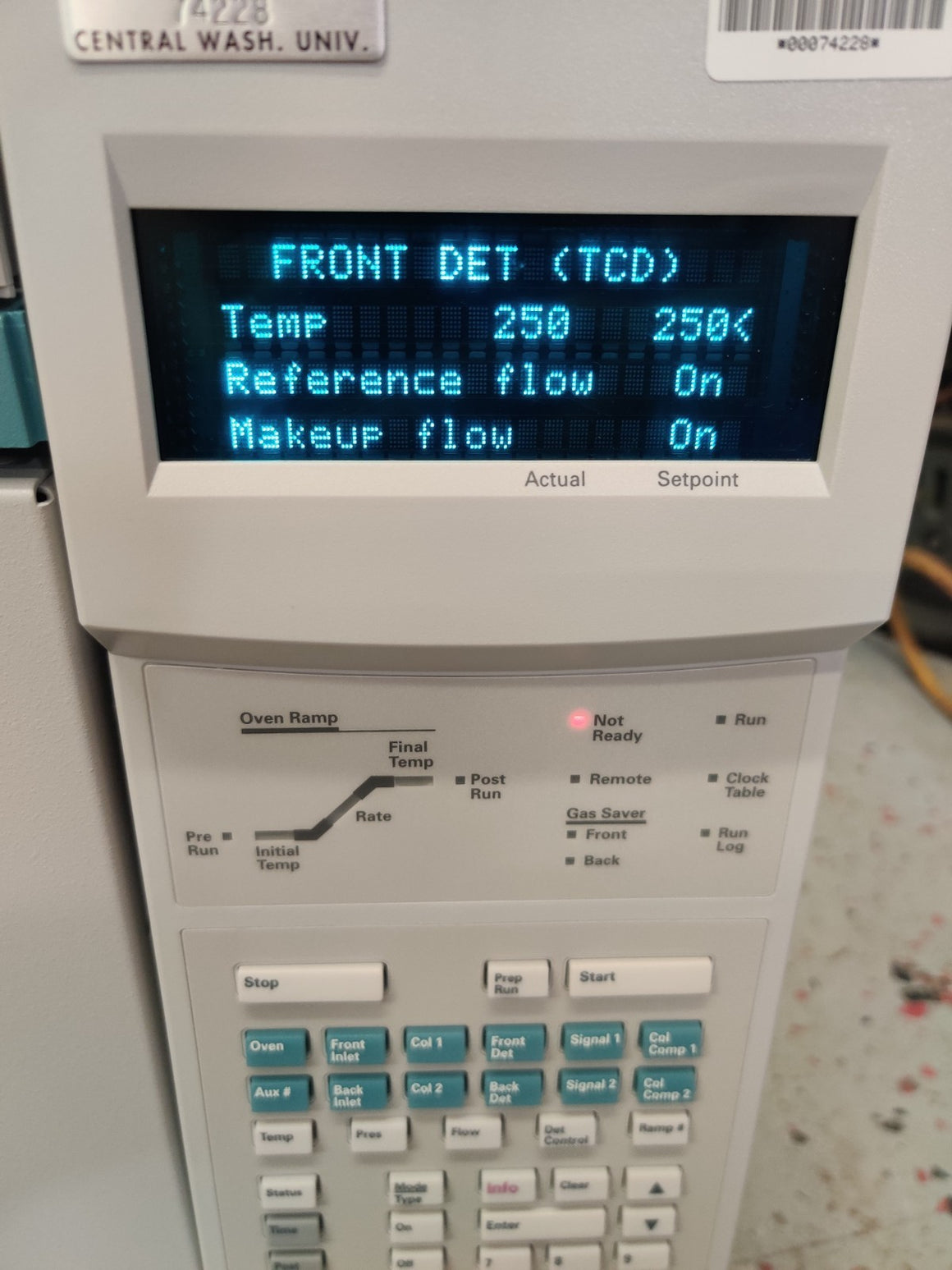 Agilent 6890 Plus Gas Chromatograph G1530A TCD Detector and S/SL Injector Tested