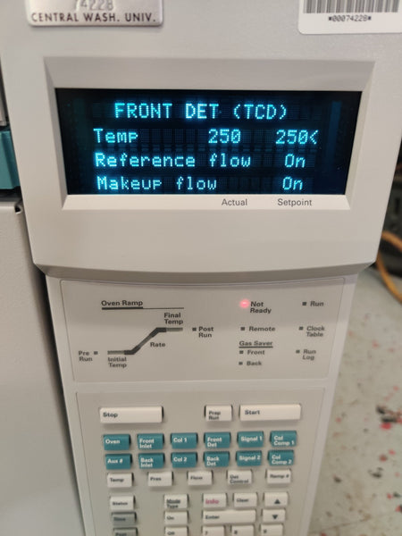 Agilent 6890 Plus Gas Chromatograph G1530A TCD Detector and S/SL Injector Tested