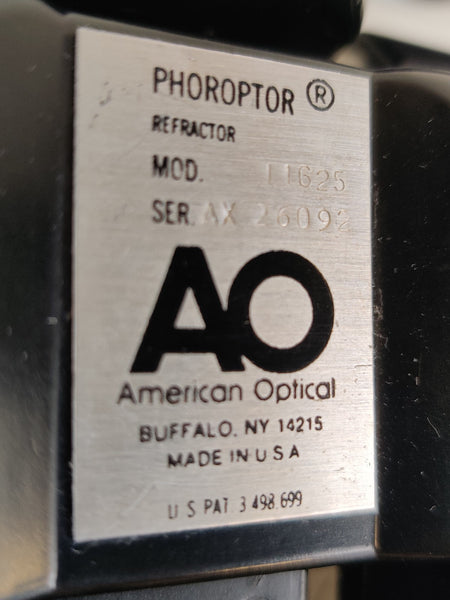 American Optical Phoropter Minus Cylinder -cyl 11625 - 