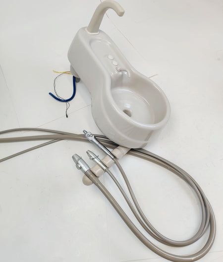 A-dec Cascade Dental Cuspidor 7284 w/ Assistant Instrumentation - 