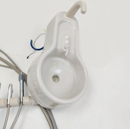 A-dec Cascade Dental Cuspidor 7284 w/ Assistant Instrumentation - 