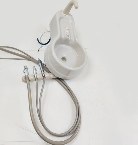 A-dec Cascade Dental Cuspidor 7284 w/ Assistant Instrumentation - 