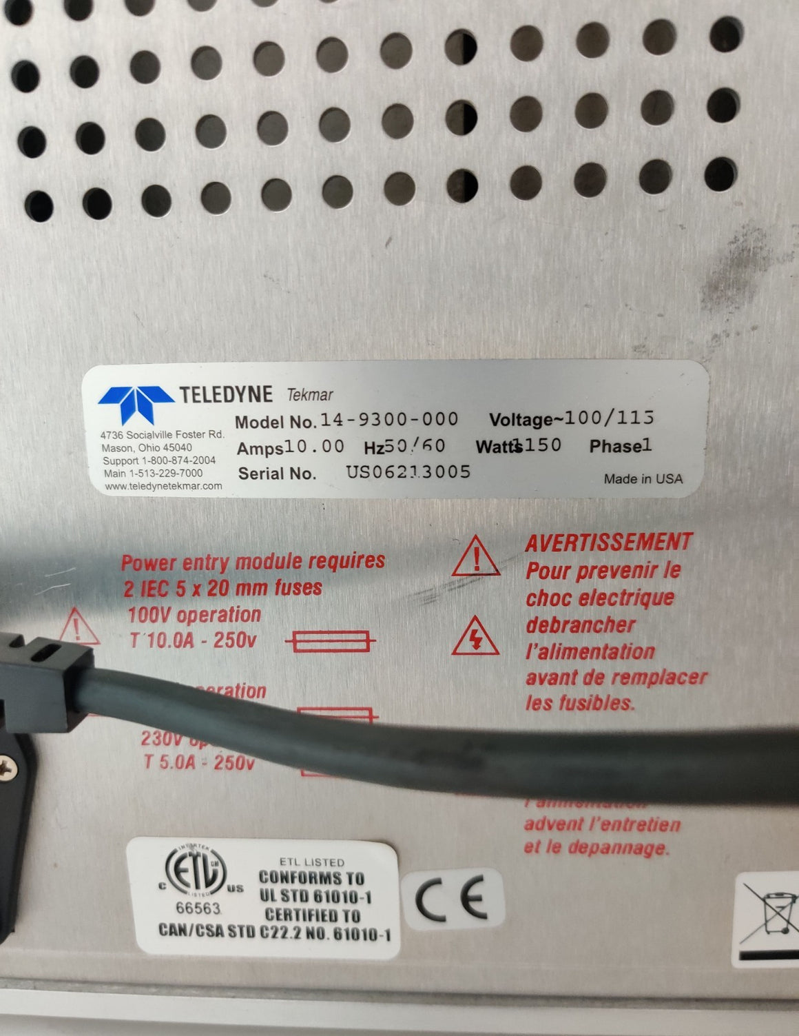 Teledyne Tekmar HT3 Automated Static and Dynamic Headspace Autosampler - 