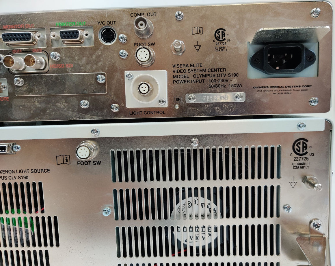Olympus OTV-S190 Video System with CLV-S190 Light Source, MAJ-1959 Cable - 