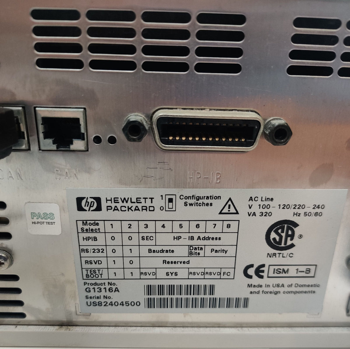 Agilent G1316A Colcom Thermostatted Column Compartment with Front Cover Tested - 