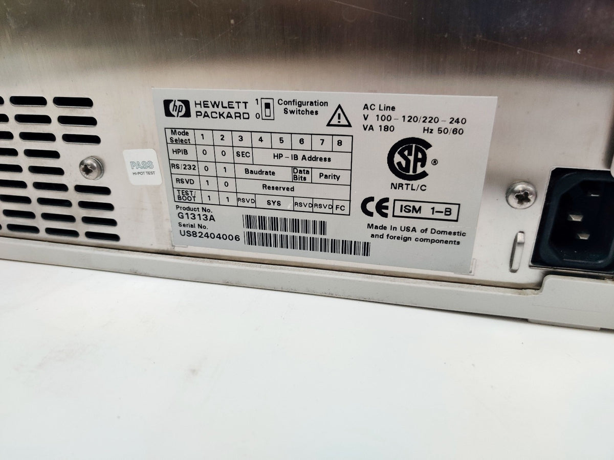 Agilent G1313A ALS Standard Autosampler 1100 HPLC w 100 x 2ml Vial Tray & G1312A - 