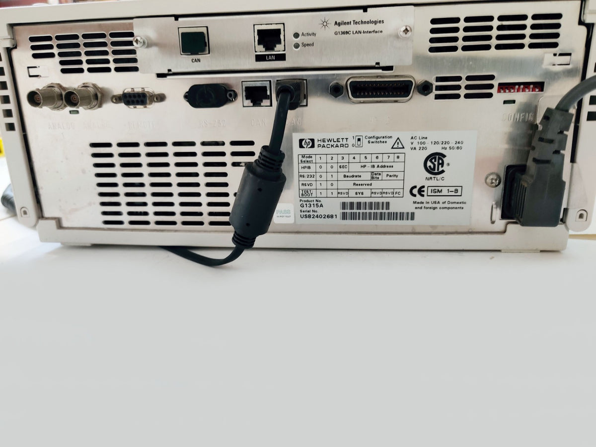Agilent G1315A DAD Diode Array Detector 1100 HPLC w Lamps, G1315-60012 Flow Cell - 