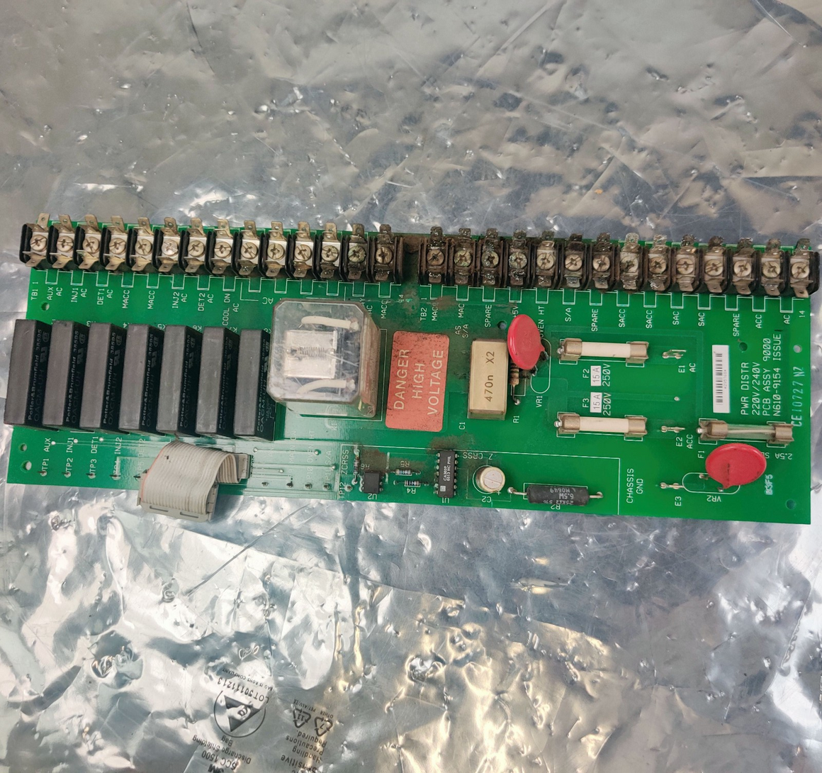 PerkinElmer Autosystem XL GC N610-9154 Power Distribution Board 220V 240V - 