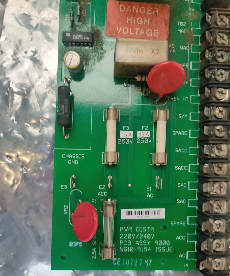 PerkinElmer PerkinElmer Autosystem XL GC N610-9154 Power Distribution Board 220V 240V