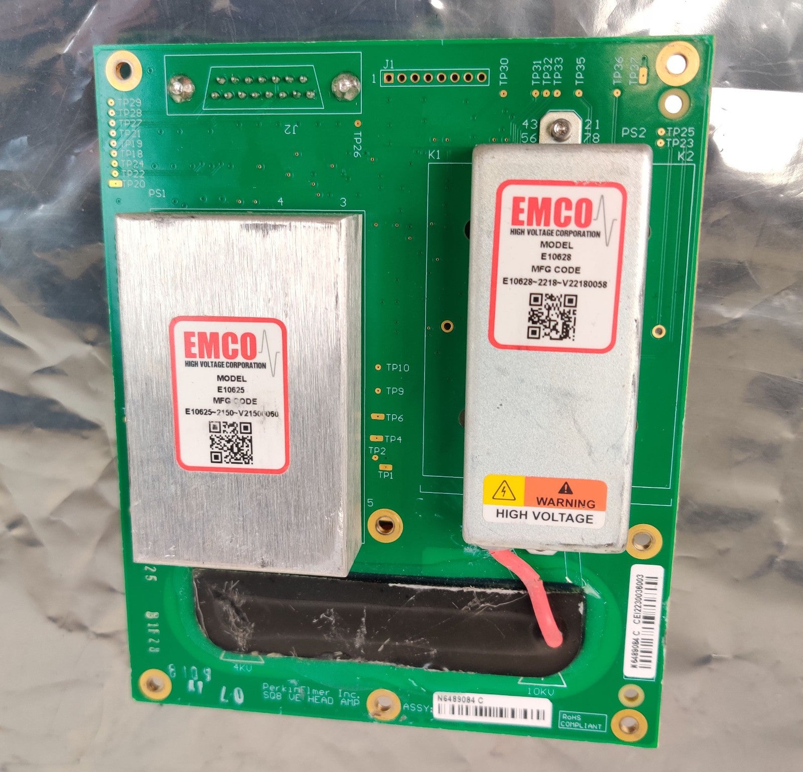 Ve Head Amplifier Board PerkinElmer N6489084 Clarus SQ8