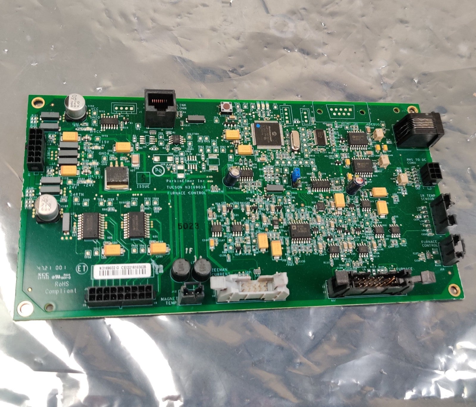 PerkinElmer Tucson Furnace Control PCB N3169034 N3169032 issue G PinAAcle 500 - 