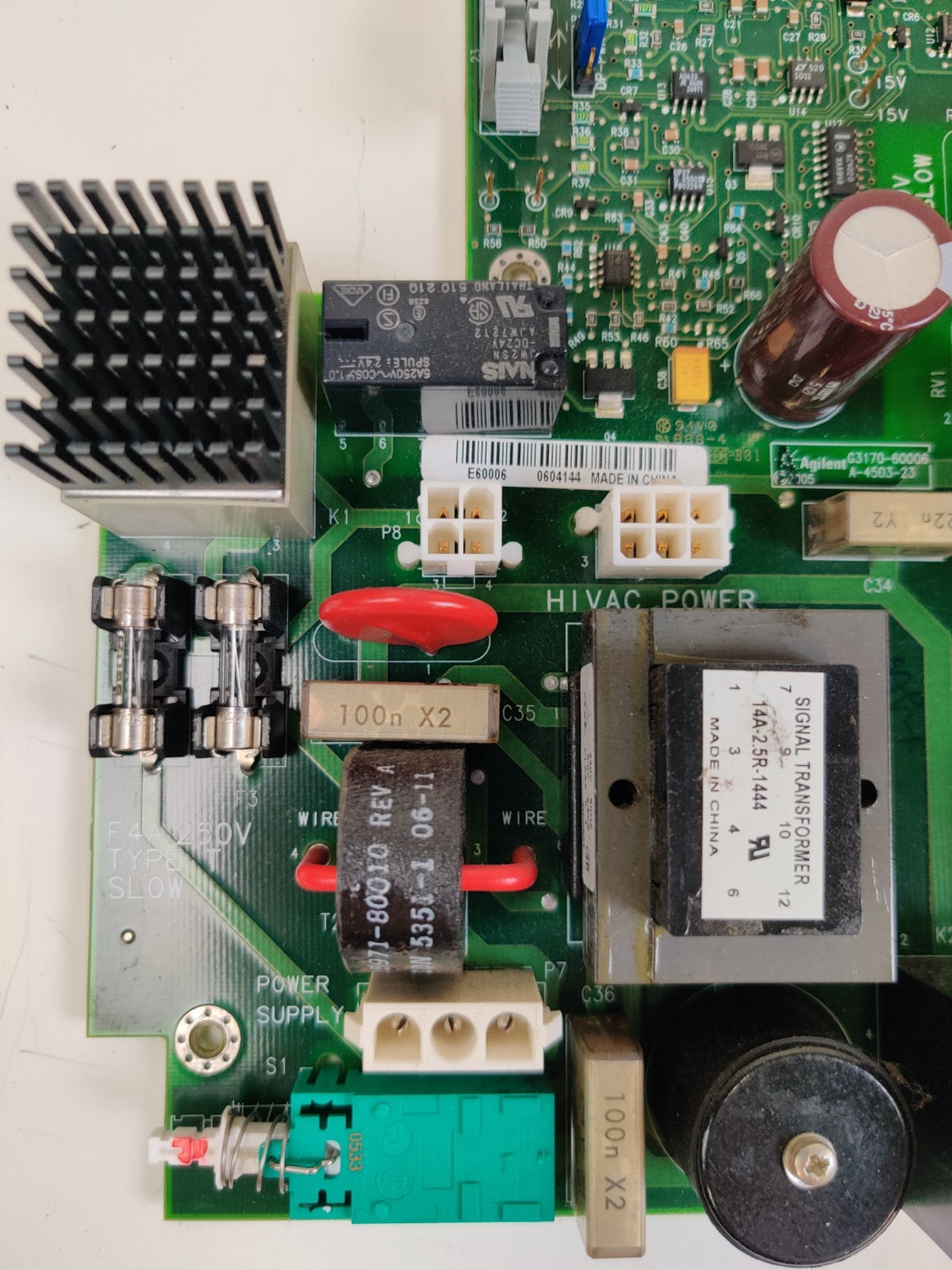 Agilent 5973 5975 MSD Detector G3170-60006 AC Board with Power Switch Tested - 
