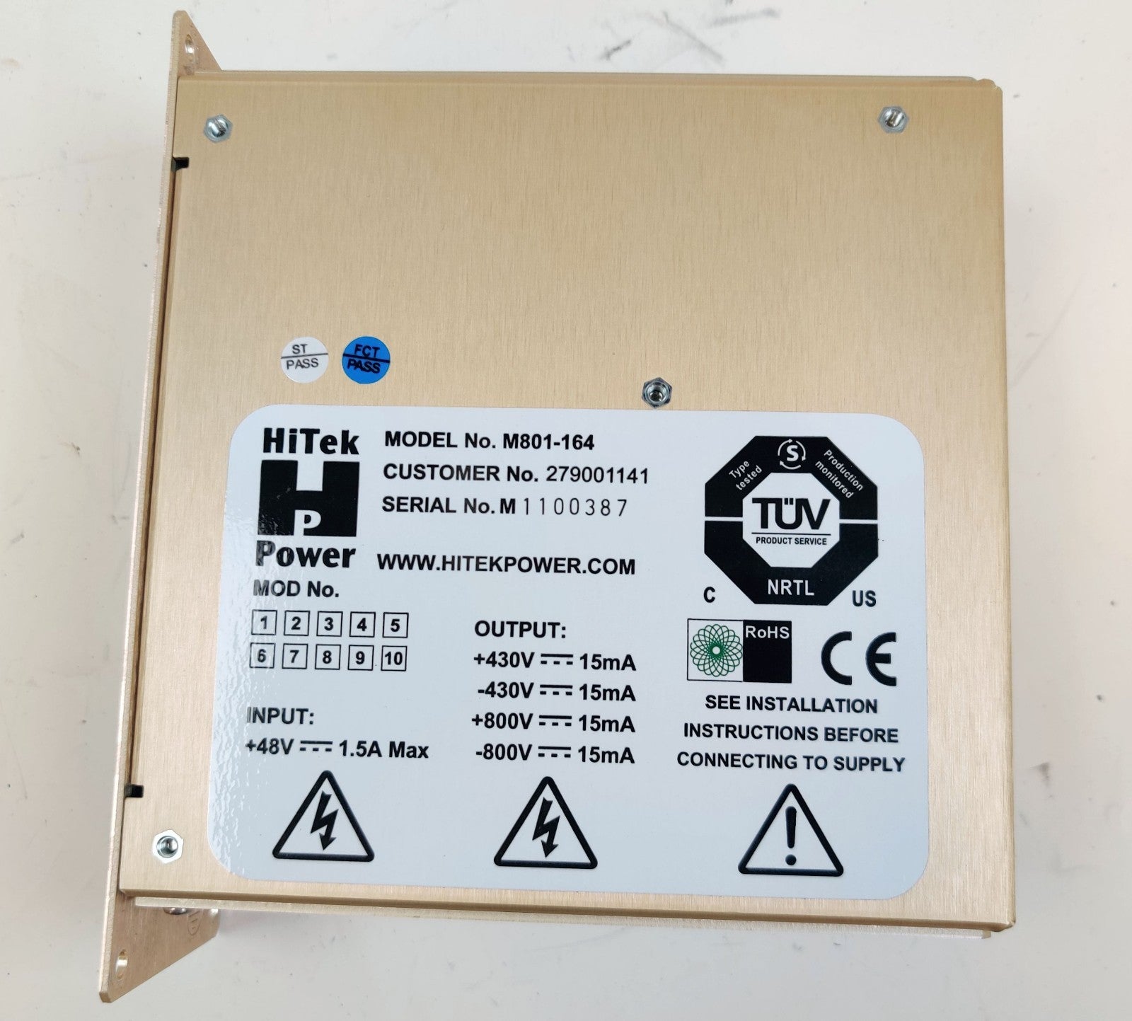 Power Supply HiTek M801-164 MP series