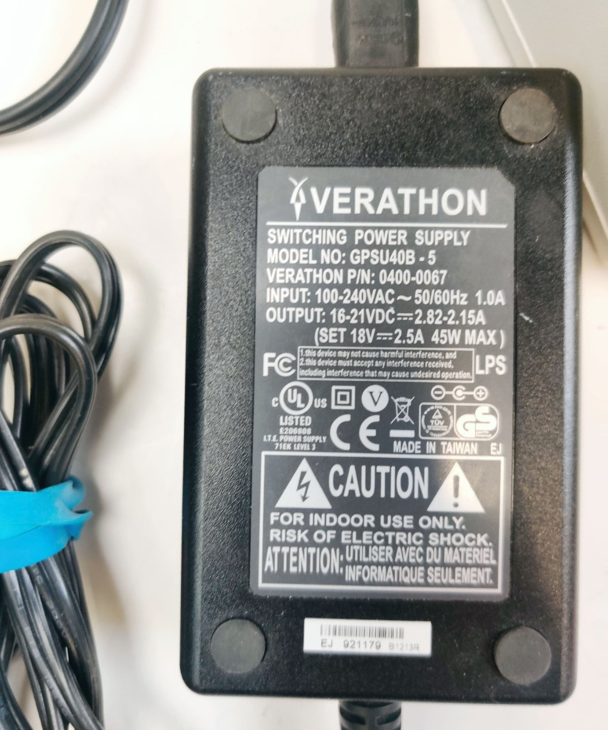 Verathon 0570-0193 Battery Charger with Power Supply - 