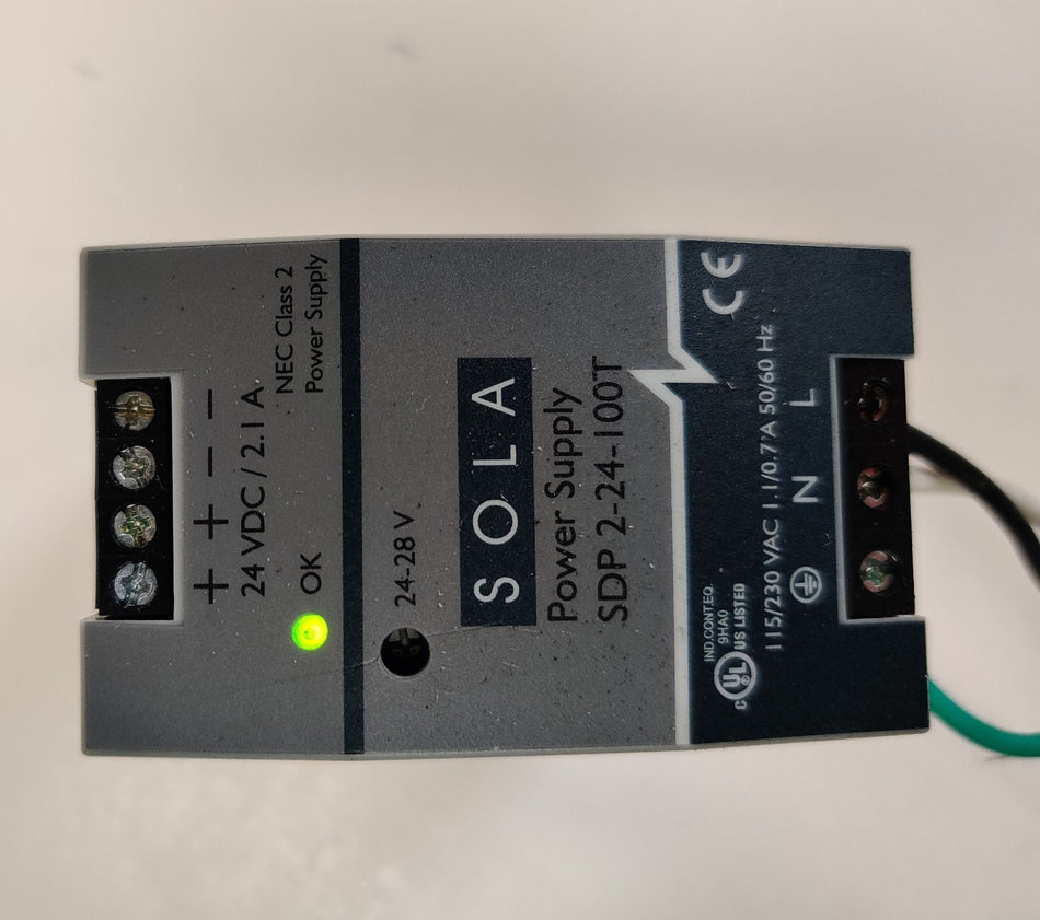 SOLA Sola SDP-2-24-100T 100W Power Supply 2.1A 24VDC 115/230VAC 1.1/0.7A