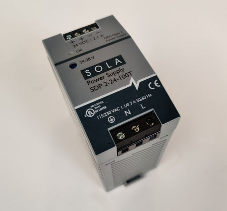 Sola SDP-2-24-100T 100W Power Supply 2.1A 24VDC 115/230VAC 1.1/0.7A - 