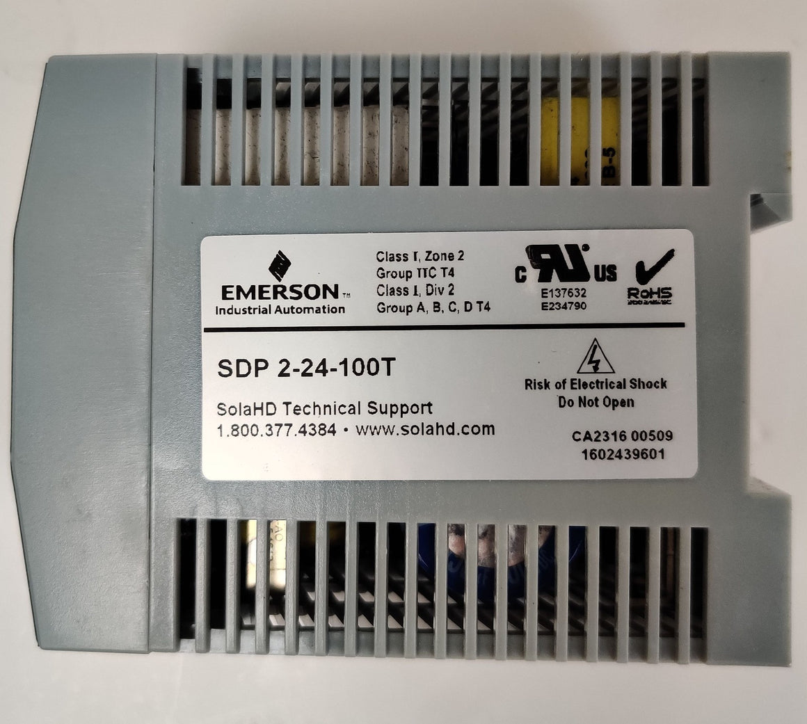 Sola SDP-2-24-100T 100W Power Supply 2.1A 24VDC 115/230VAC 1.1/0.7A - 