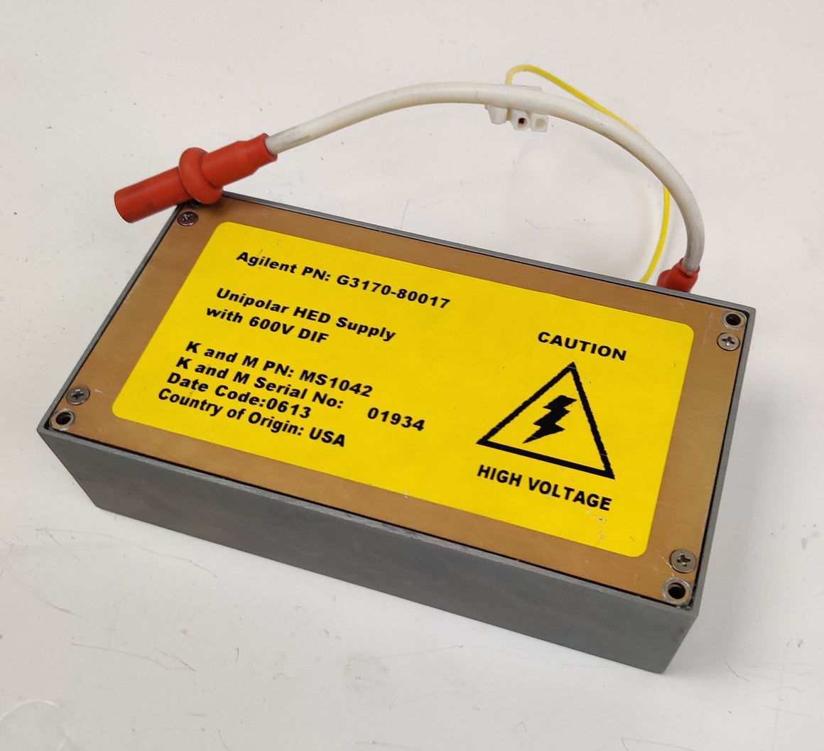 Agilent 5975 G1370-80017 -10kV Unipolar HED Power Supply 600V DIF MS1042 Tested - 
