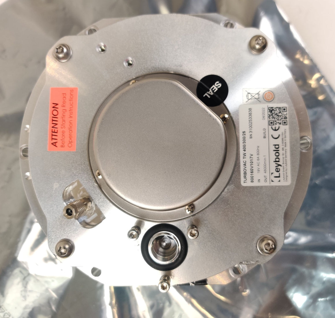 Oerlikon Leybold 800160V1017V Turbovac Vacuum Pump TW 400/300/25 MFD 2022