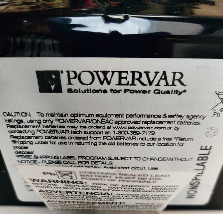 Ametek Powervar 800VA Uninterrupted Power Supply 720W UPS ABCE802-22 - 