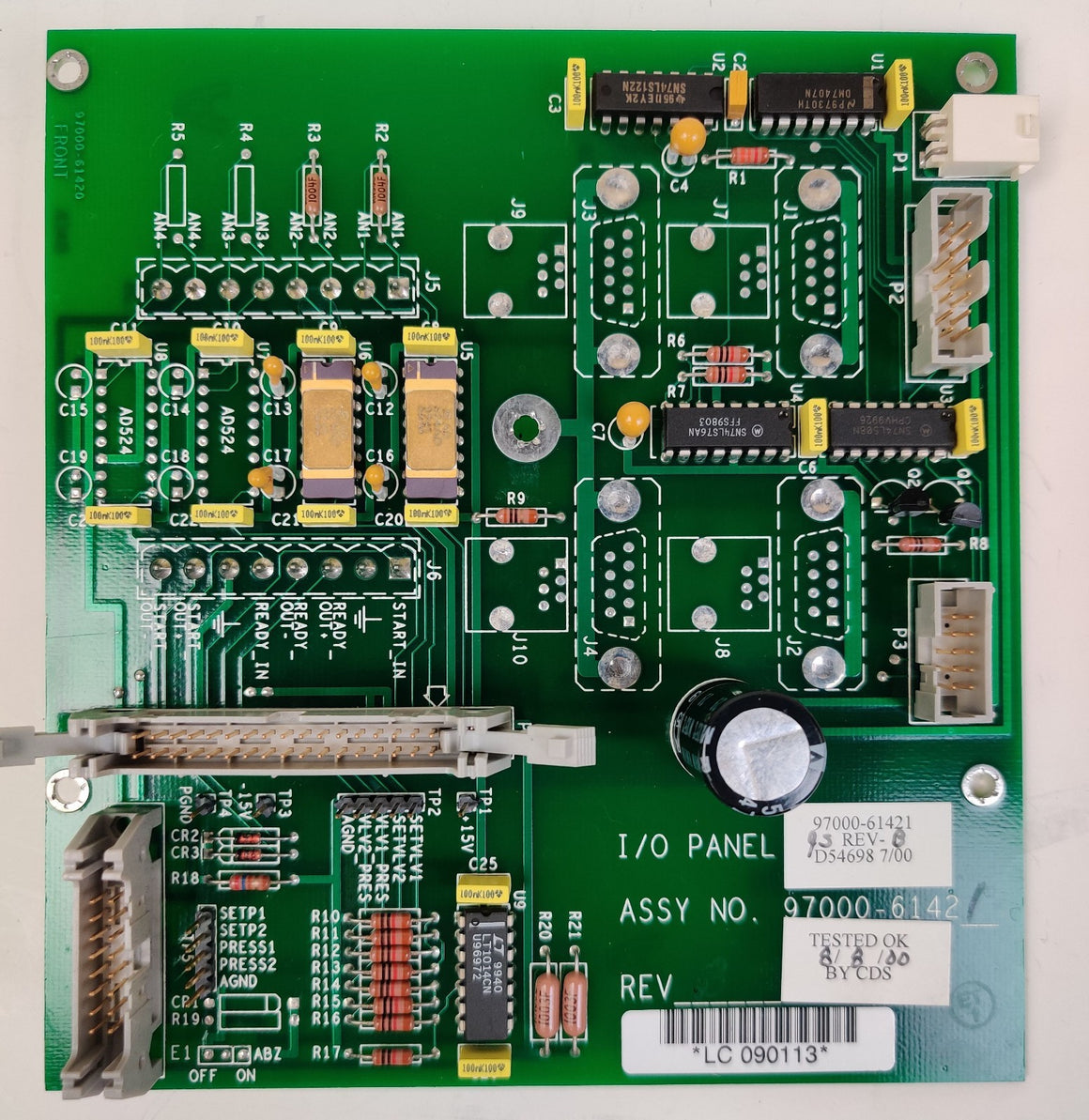 Thermo Finnigan LCQ Deca MS 97000-61421 I/O Panel Board Tested - 