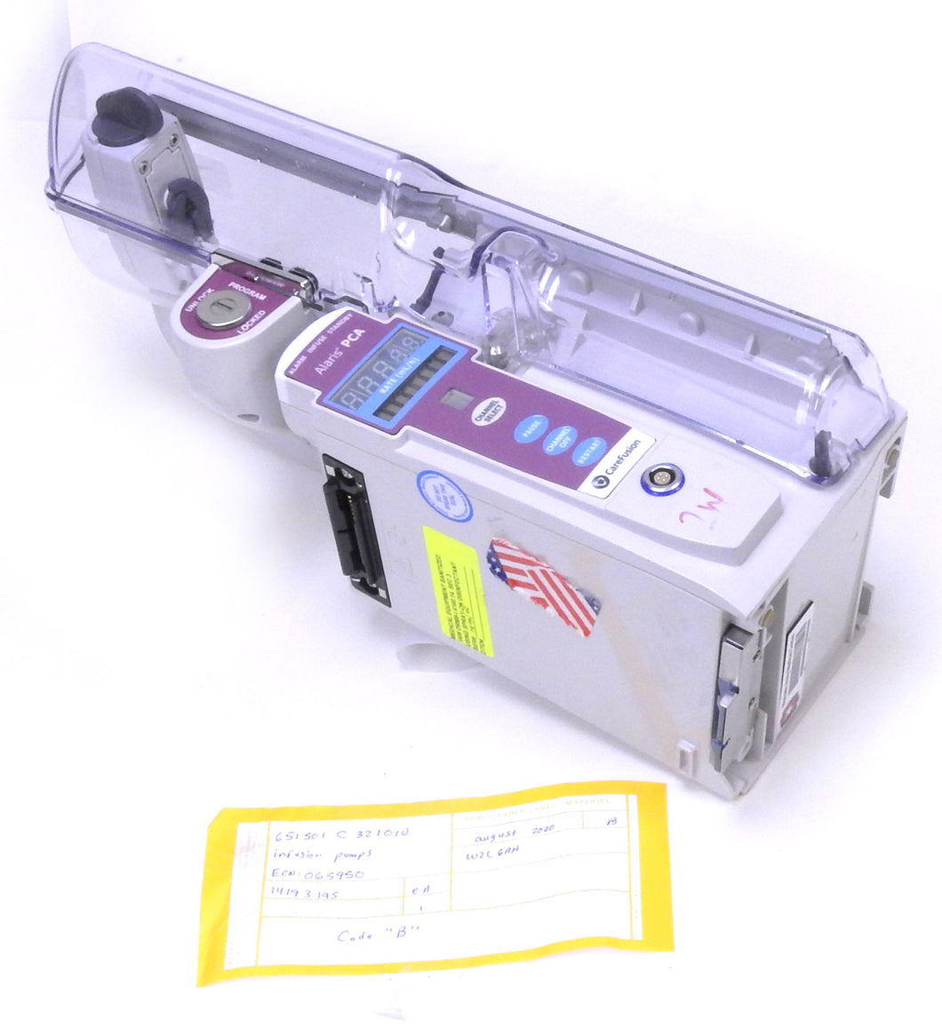 Carefusion Alaris PCA 8120 Infusion Pump Module with Key and certificate of serviceability