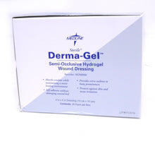 Load image into Gallery viewer, Box of 25 Medline NON8000 Derma-Gel Hydrogel Wound Dressing Water 4&quot;x4&quot;
