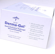 Load image into Gallery viewer, Box of 25 Medline NON8000 Derma-Gel Hydrogel Wound Dressing Water 4&quot;x4&quot;
